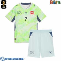 Fotballdrakt Barn Sveits Breel Embolo #7 Bortedraktsett VM 2026 Kortermet (+ Korte bukser)